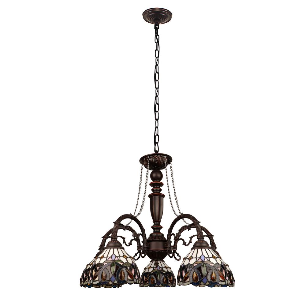 SERENITY Victorian-Style 5-Light Dark Bronze Finish Large Chandelier 27" Wide. Picture 2