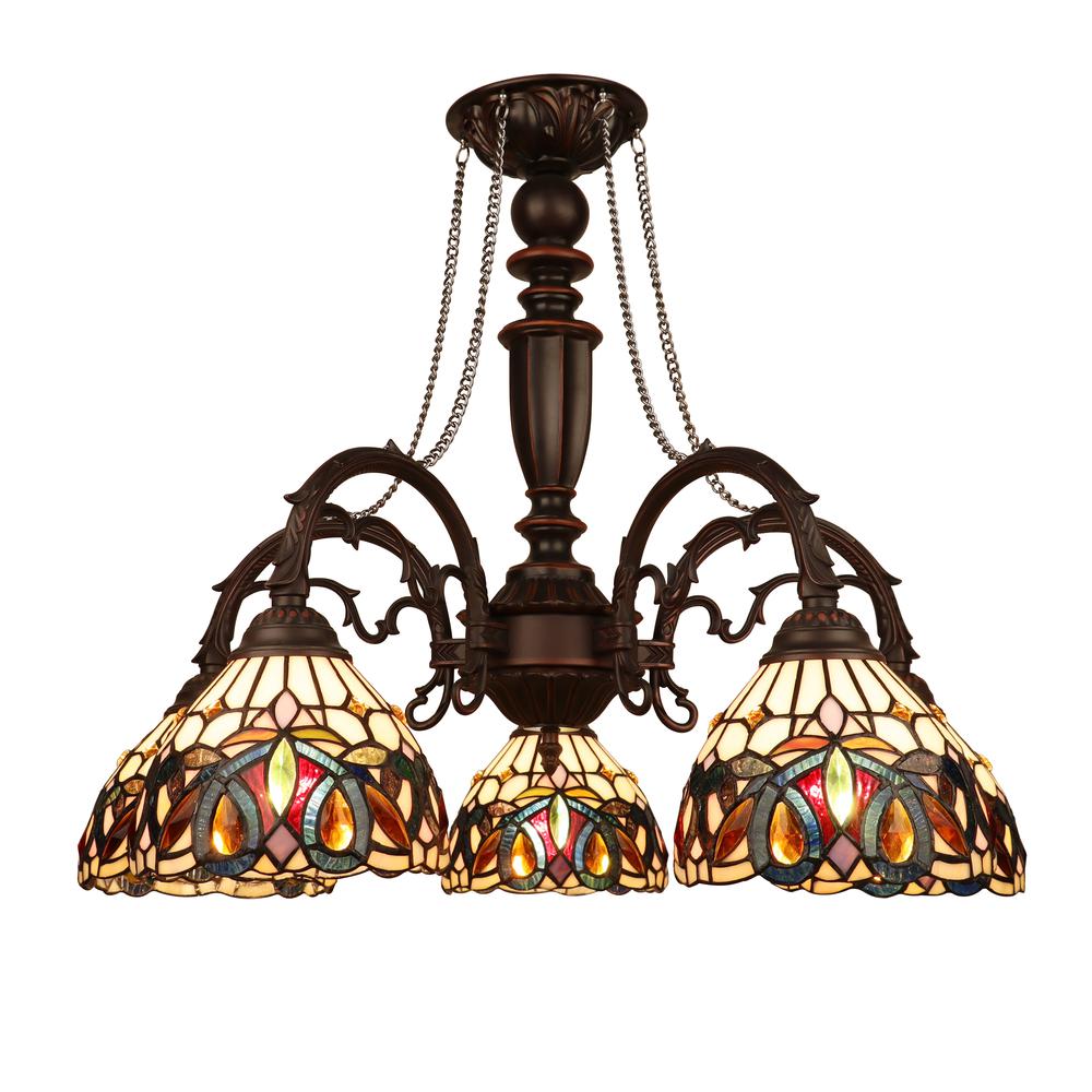 SERENITY Victorian-Style 5-Light Dark Bronze Finish Large Chandelier 27" Wide. Picture 3