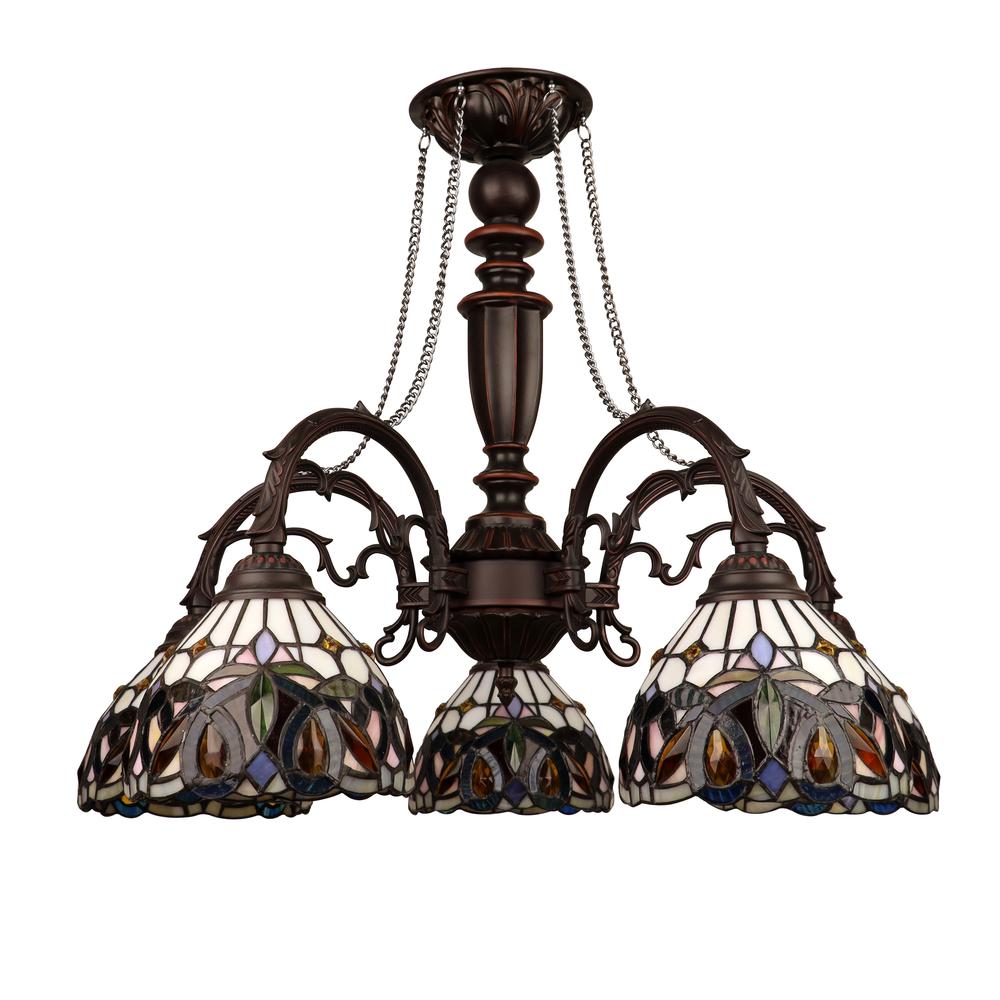 SERENITY Victorian-Style 5-Light Dark Bronze Finish Large Chandelier 27" Wide. Picture 4
