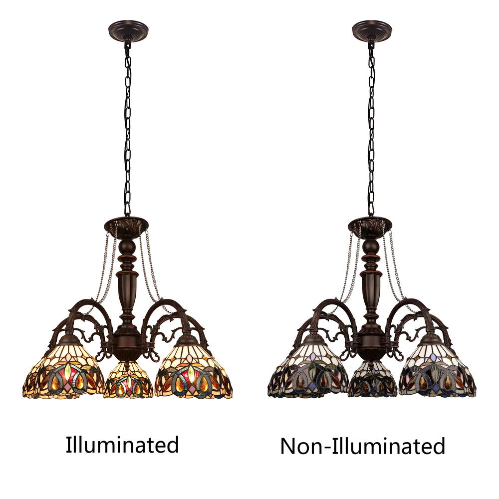 SERENITY Victorian-Style 5-Light Dark Bronze Finish Large Chandelier 27" Wide. Picture 6