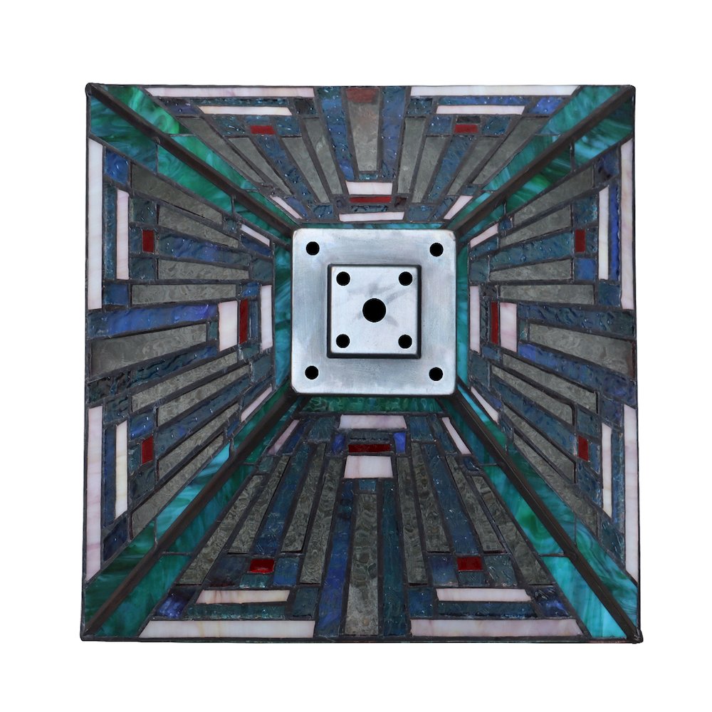 INNES Tiffany-Style 1-Light Mission Ceiling Pendant 12" Shade. Picture 5