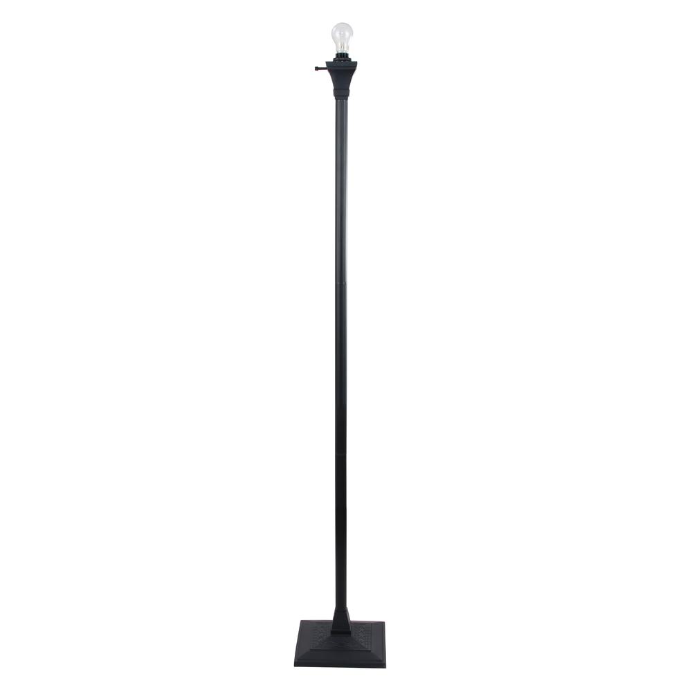 INNES Mission Tiffany-style Blackish Bronze 1 Light Torchiere Lamp 14" Wide. Picture 6
