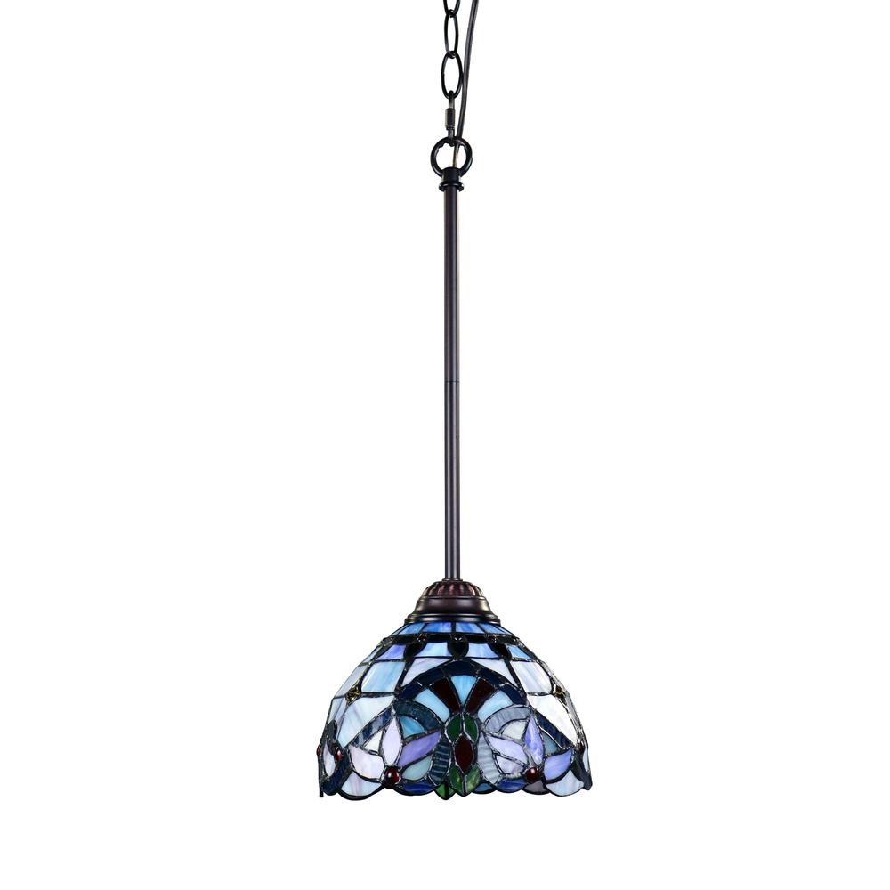 CHLOE Lighting GRENVILLE Victorian-Style Dark Bronze 1 Light Ceiling Mini Pendant 8" Wide. Picture 2