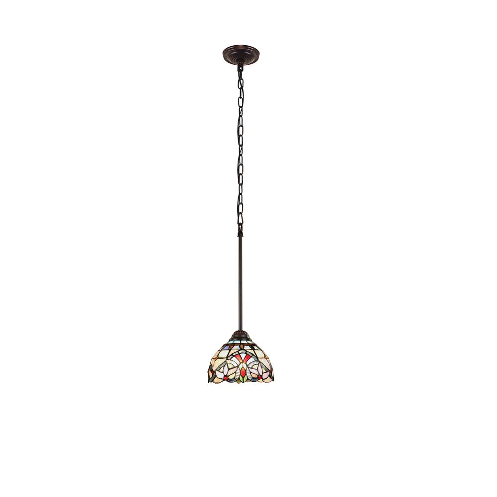 CHLOE Lighting GRENVILLE Victorian-Style Dark Bronze 1 Light Ceiling Mini Pendant 8" Wide. Picture 4