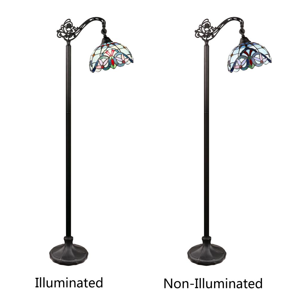 1-Light Dark Bronze Finish Reading Floor Lamp 11" Shade. Picture 3