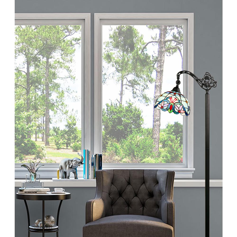 1-Light Dark Bronze Finish Reading Floor Lamp 11" Shade. Picture 4