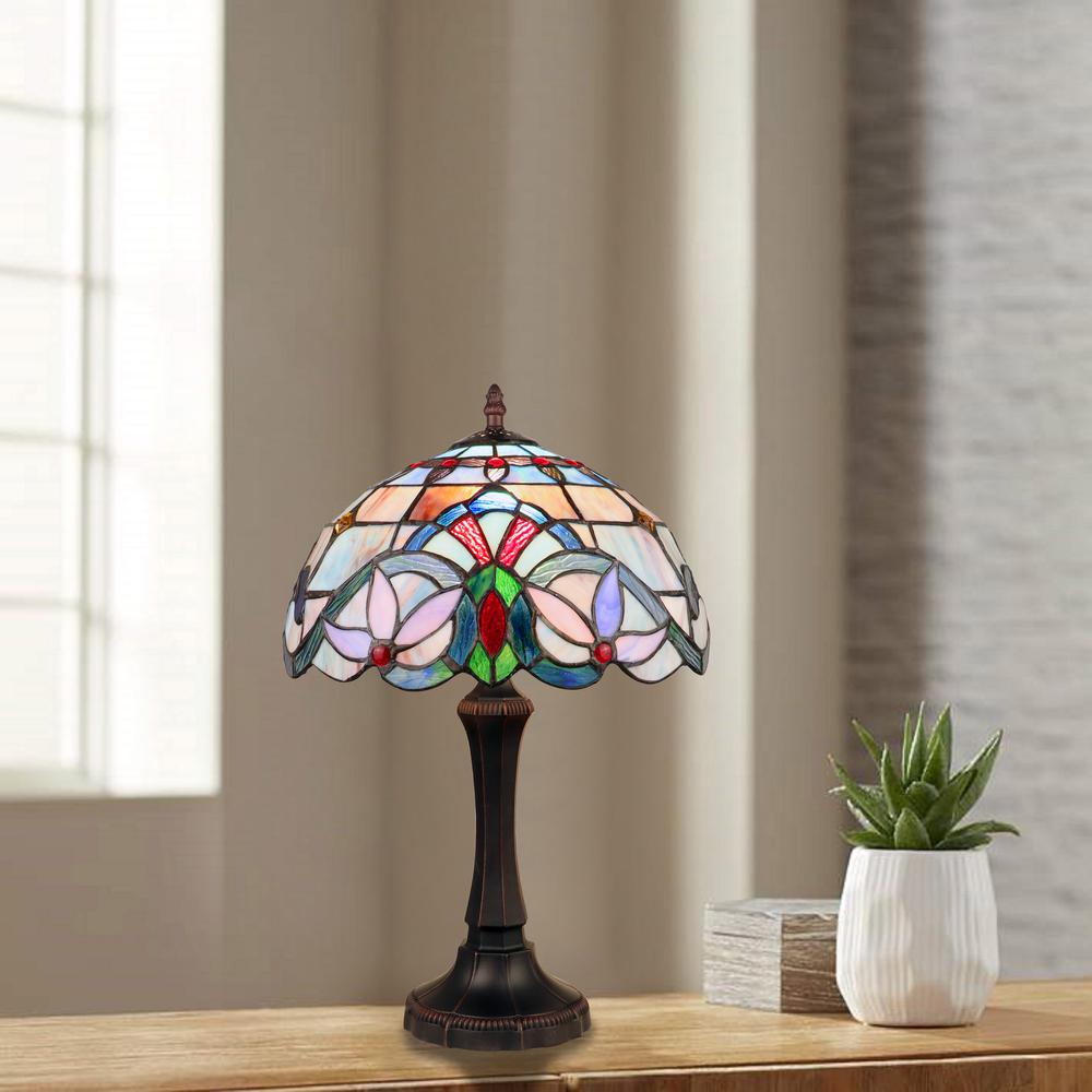 CHLOE Lighting GRENVILLE Victorian-Style Dark Bronze 1 Light Table Lamp 12" Wide. Picture 7