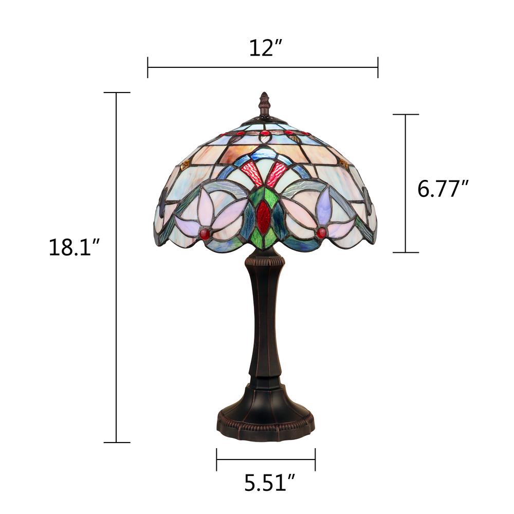 CHLOE Lighting GRENVILLE Victorian-Style Dark Bronze 1 Light Table Lamp 12" Wide. Picture 8