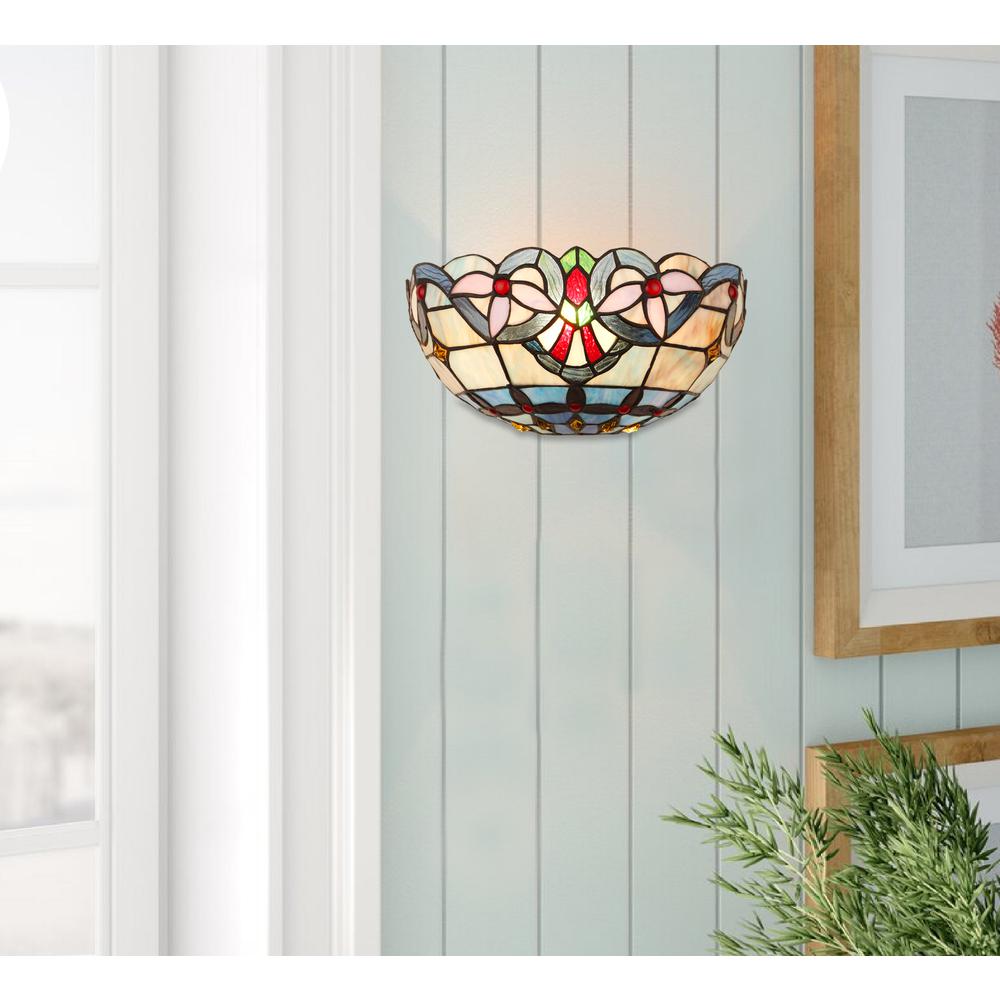GRENVILLE Victorian-Style 1-Light Dark Bronze Finish Wall Sconce 12" Shade. Picture 5