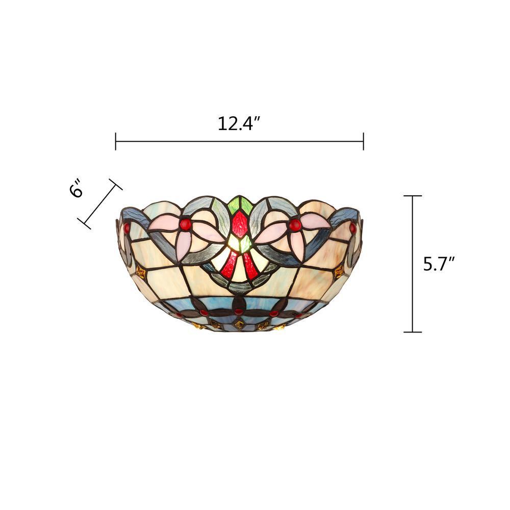GRENVILLE Victorian-Style 1-Light Dark Bronze Finish Wall Sconce 12" Shade. Picture 7