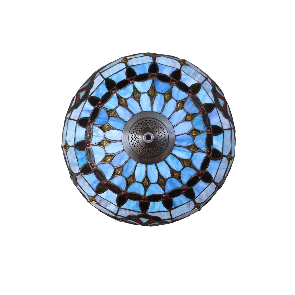CHLOE Lighting GRENVILLE Victorian-Style Dark Bronze 3 Light Double Lit Table Lamp 18" Wide. Picture 3