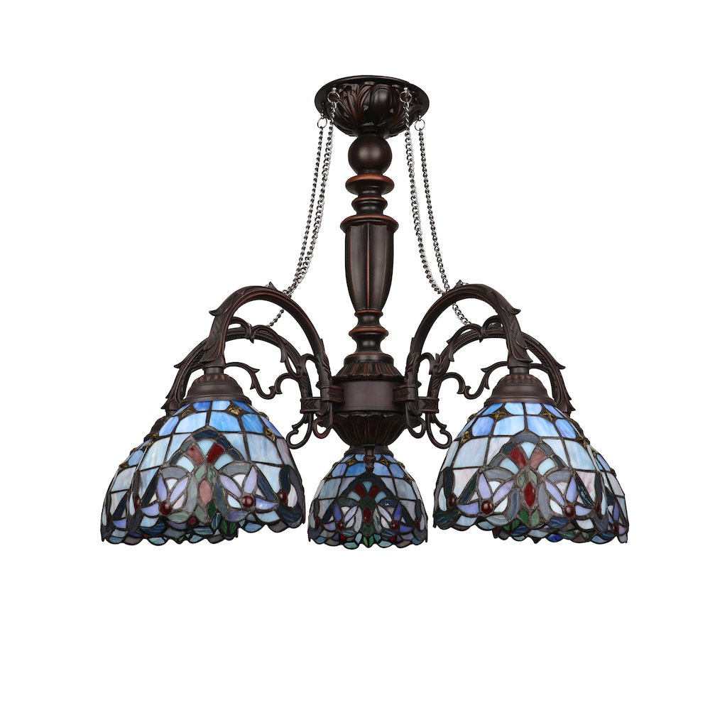 Grenville Victorian-Style Dark Bronze 5-Light Large Chandelier 27" Wide. Picture 2