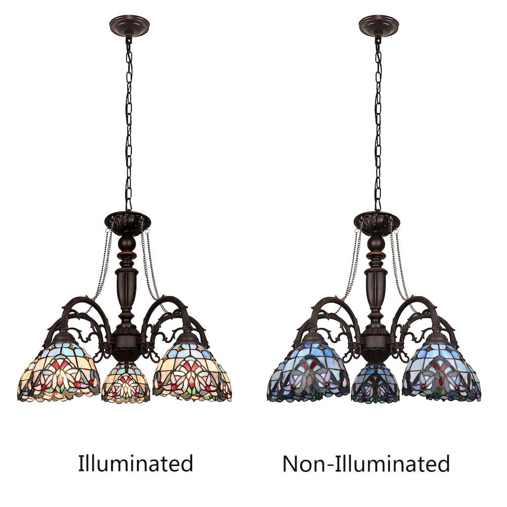 Grenville Victorian-Style Dark Bronze 5-Light Large Chandelier 27" Wide. Picture 6