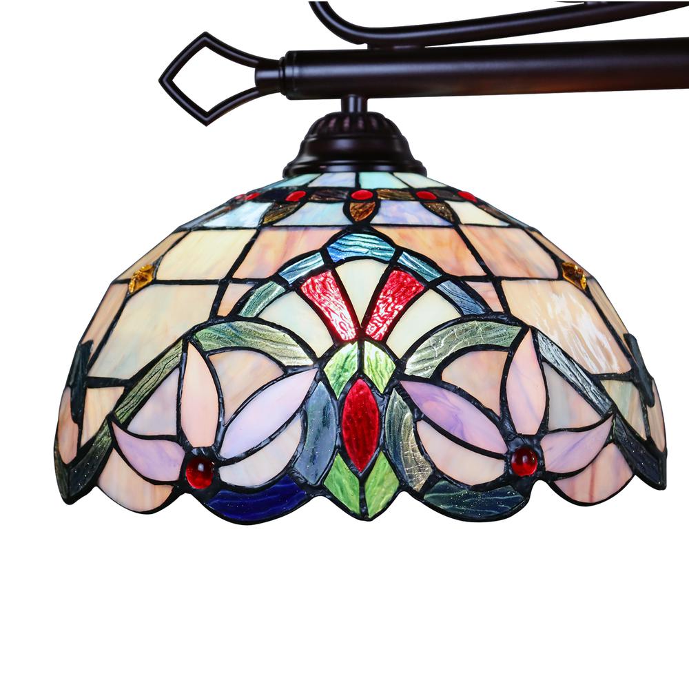CHLOE Lighting GRENVILLE Victorian-Style Dark Bronze 3 Light Island Pendant 47" Wide. Picture 3
