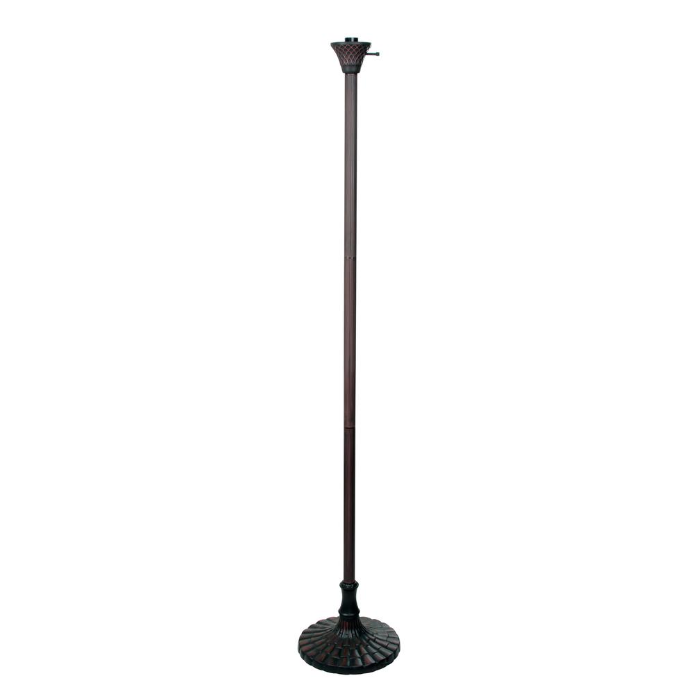 CHLOE Lighting EMPRESS Tiffany-style Dark Bronze 1 Light Torchiere Lamp 14" Shade. Picture 4