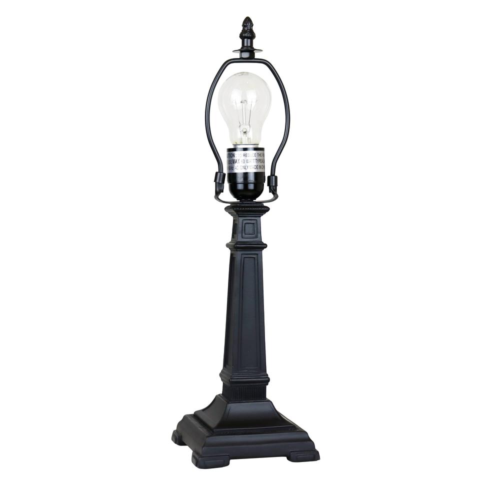 CHLOE Lighting VINCENT Mission Tiffany-Style Blackish Bronze 1 Light Table Lamp 12" Wide. Picture 3