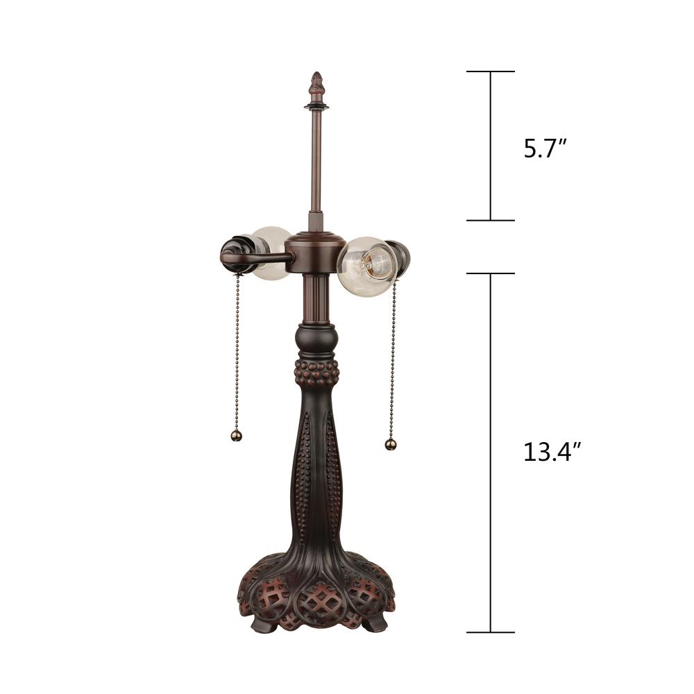 CHLOE Lighting SUNNIVA Dragonfly-Style Dark Bronze 2 Light Table Lamp 16" Wide. Picture 8