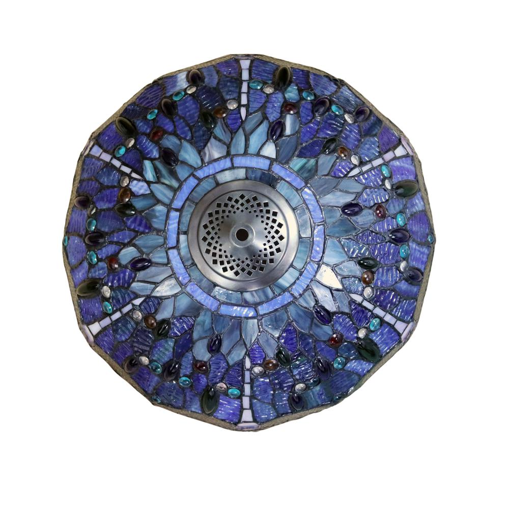 CHLOE Lighting SUNNIVA Dragonfly Tiffany-Style Dark Bronze 2 Light Semi-Flush Ceiling Fixture 16" Wide. Picture 4
