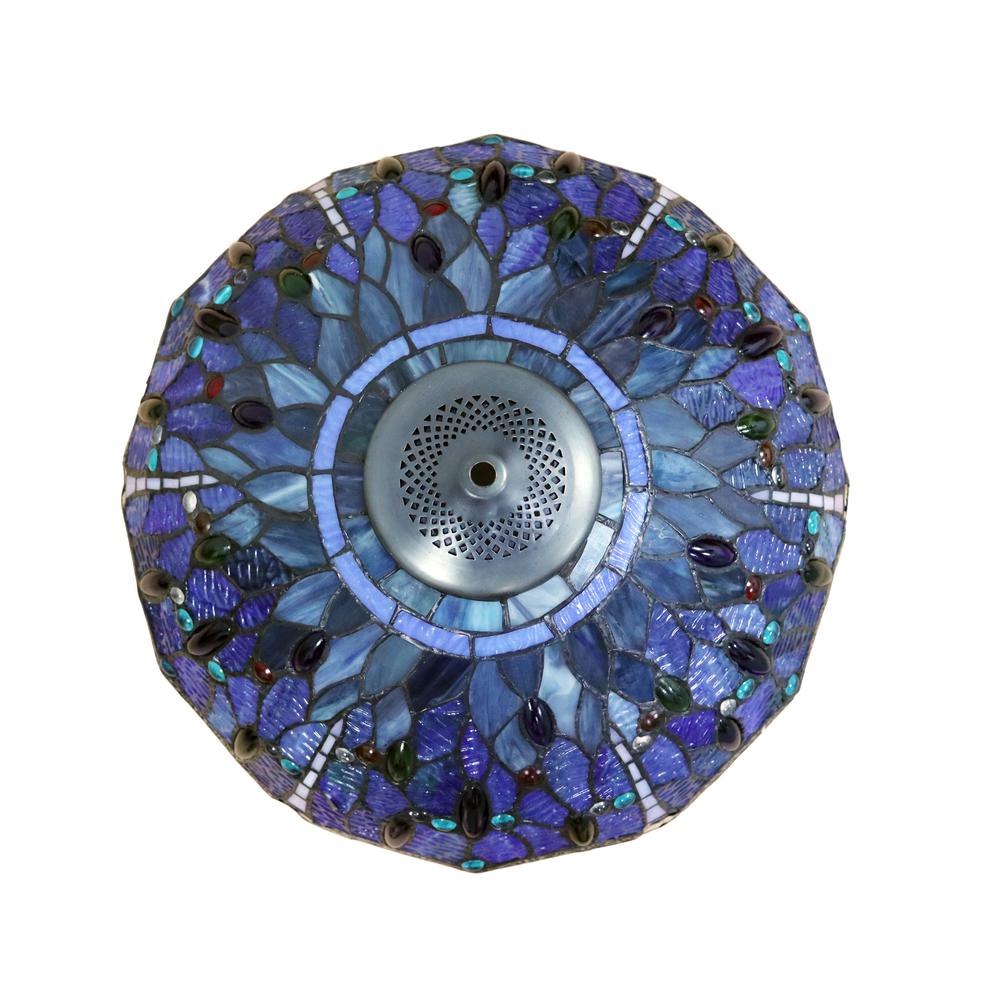 CHLOE Lighting SUNNIVA Dragonfly Tiffany-Style Dark Bronze 2 OR 3 Light Ceiling Pendant 18" Wide. Picture 5