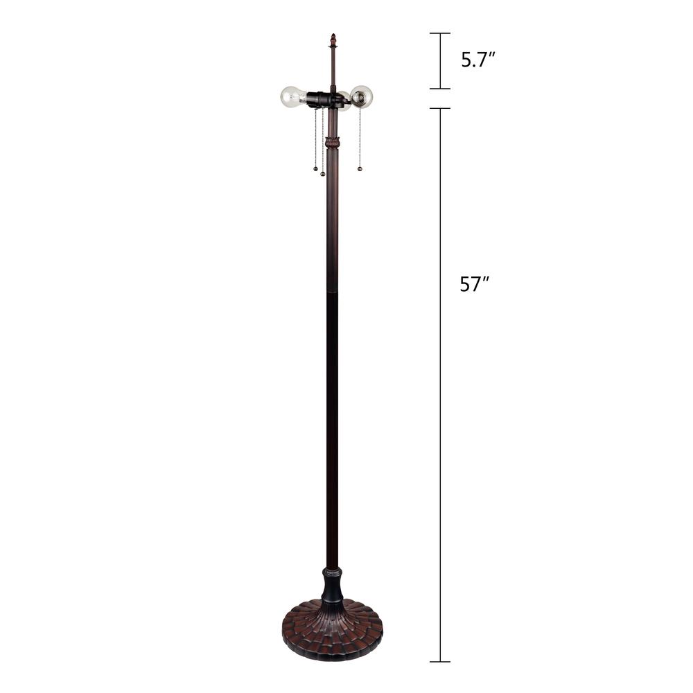 CHLOE Lighting SUNNIVA Dragonfly-Style Dark Bronze 3 Light Floor Lamp 18" Wide. Picture 8