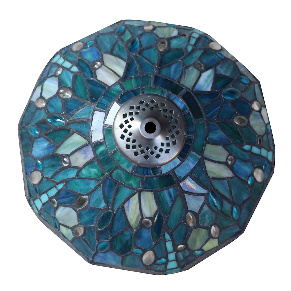 SUNNIVA Dragonfly Tiffany-Style 1-Light Table Lamp 12" Shade. Picture 5