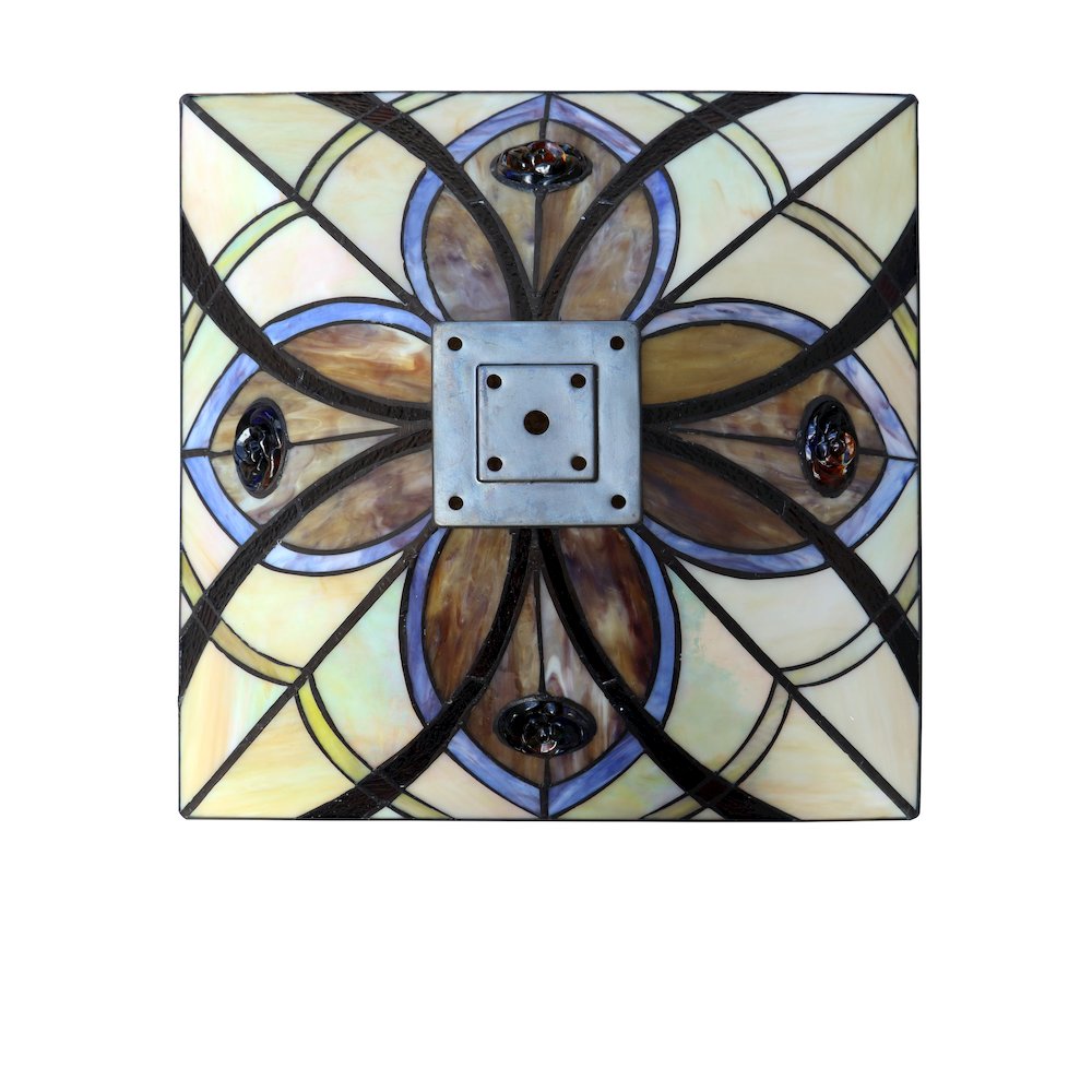 Orson Tiffany-Style 2 Light Mission Table Lamp 16" Shade. Picture 3