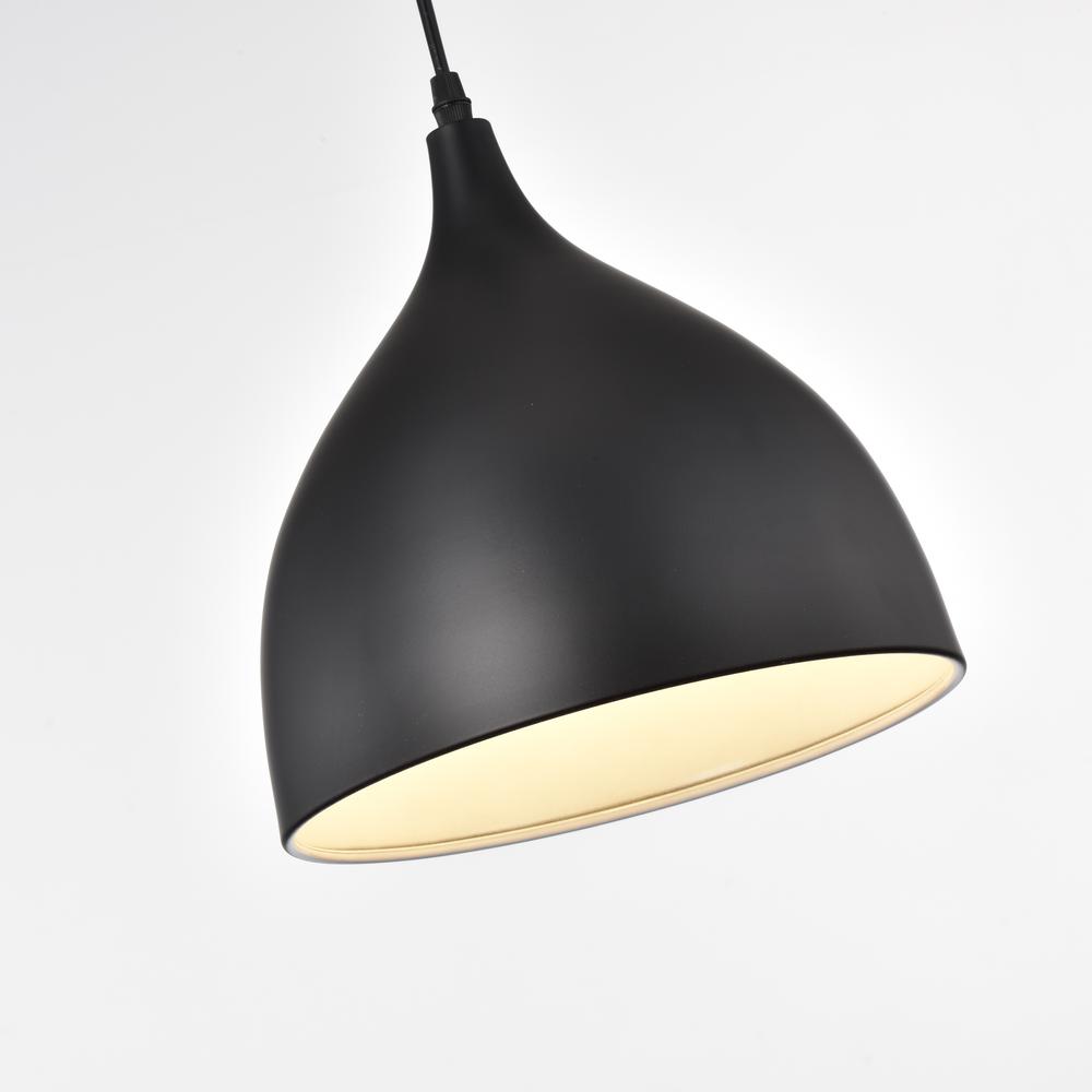 CHLOE Lighting WALTER Industrial 1 Light Textured Black Mini Pendant Ceiling Fixture 10" Wide. Picture 6