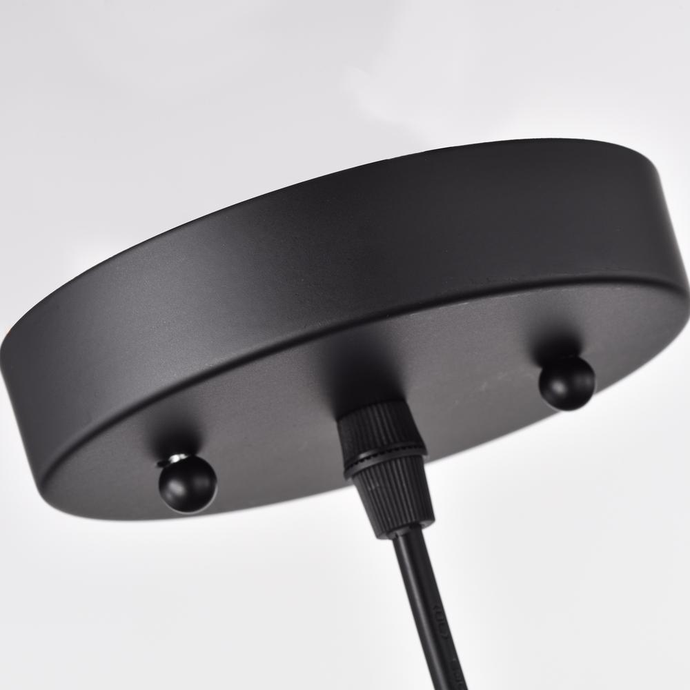 CHLOE Lighting WALTER Industrial 1 Light Textured Black Mini Pendant Ceiling Fixture 14" Wide. Picture 5