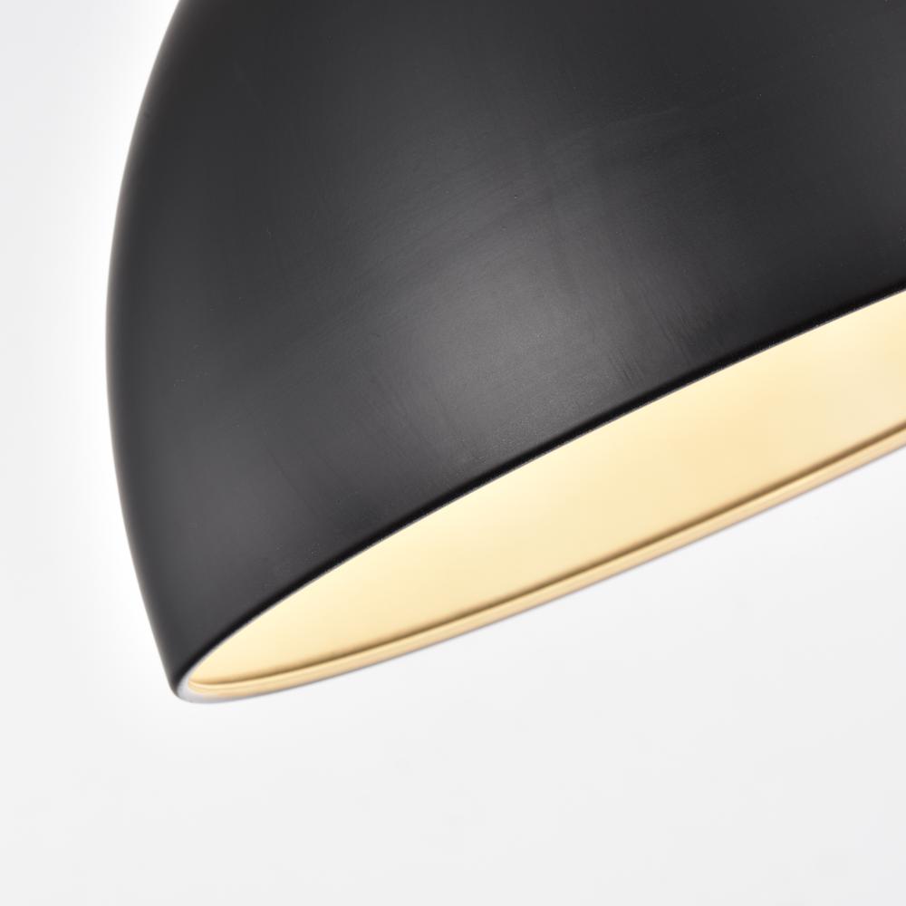 CHLOE Lighting WALTER Industrial 1 Light Textured Black Mini Pendant Ceiling Fixture 14" Wide. Picture 6