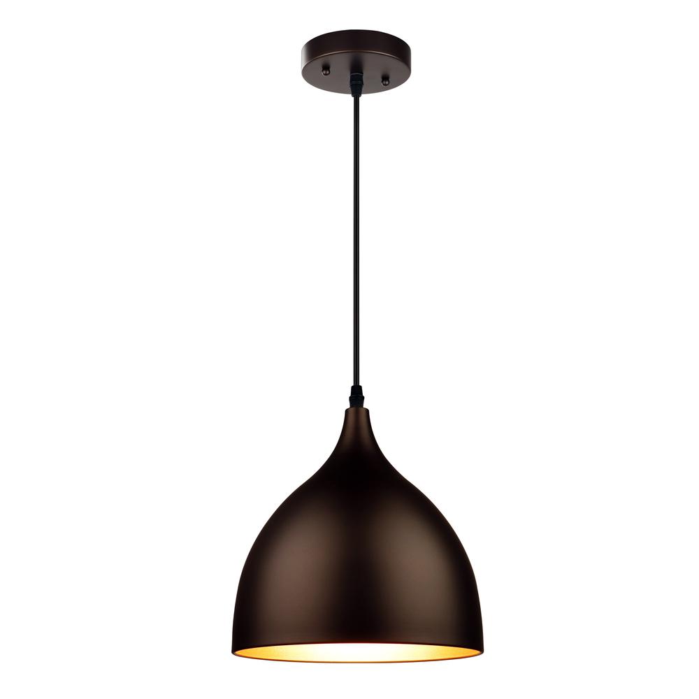 Walter Industrial 1 Light Textured Black Mini Pendant Ceiling Fixture 10" Wide. Picture 1