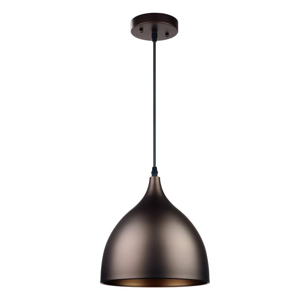 Walter Industrial 1 Light Textured Black Mini Pendant Ceiling Fixture 10" Wide. Picture 2