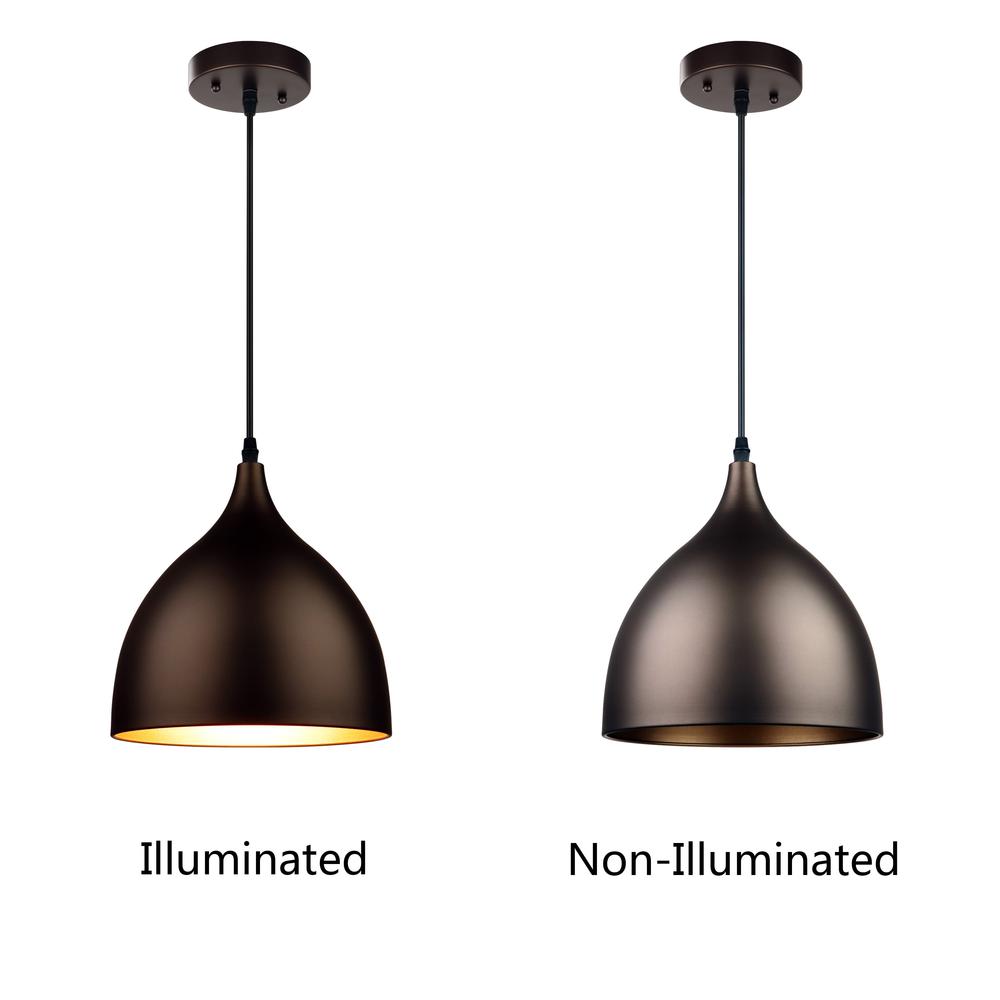 Walter Industrial 1 Light Textured Black Mini Pendant Ceiling Fixture 10" Wide. Picture 4