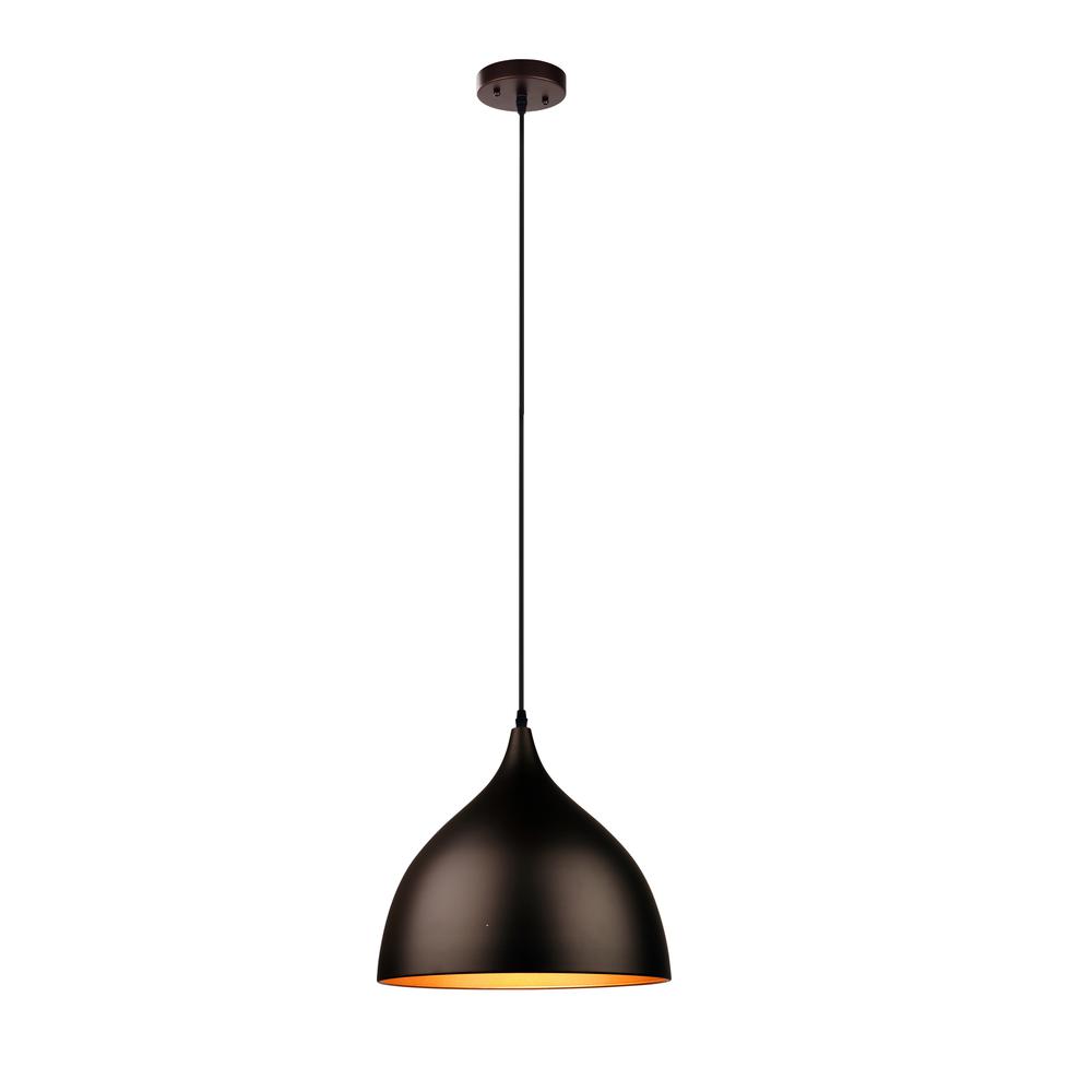 Walter Industrial 1 Light Textured Black Mini Pendant Ceiling Fixture 14" Wide. Picture 3