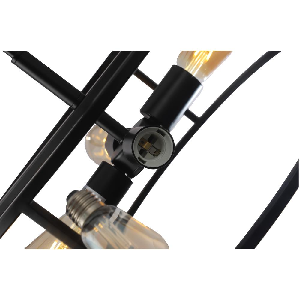 CHLOE Lighting RYKER Farmhouse 4 Light Oil Rubbed Bronze Drum Ceiling Pendant 18" Wide. Picture 4