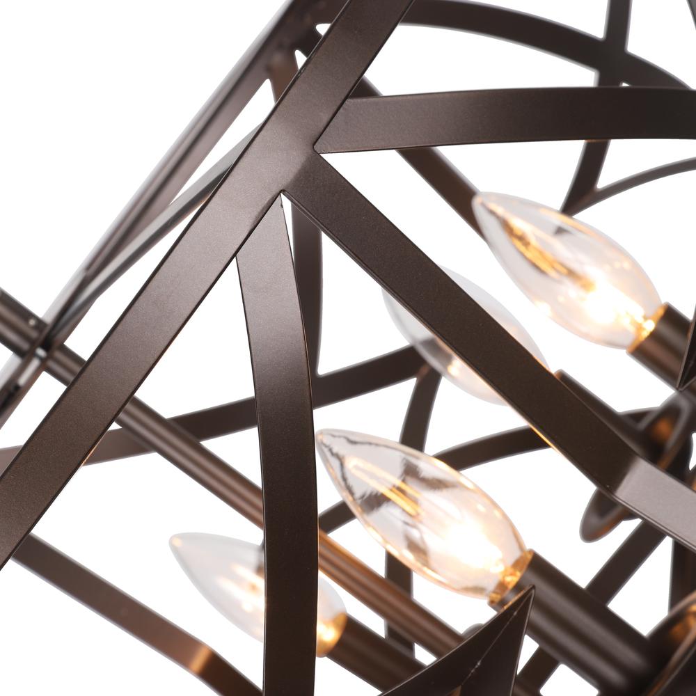 CHLOE Lighting ALINA Farmhouse 5 Light Oil Rubbed Bronze Finish Ceiling Pendant 21" Wide. Picture 2