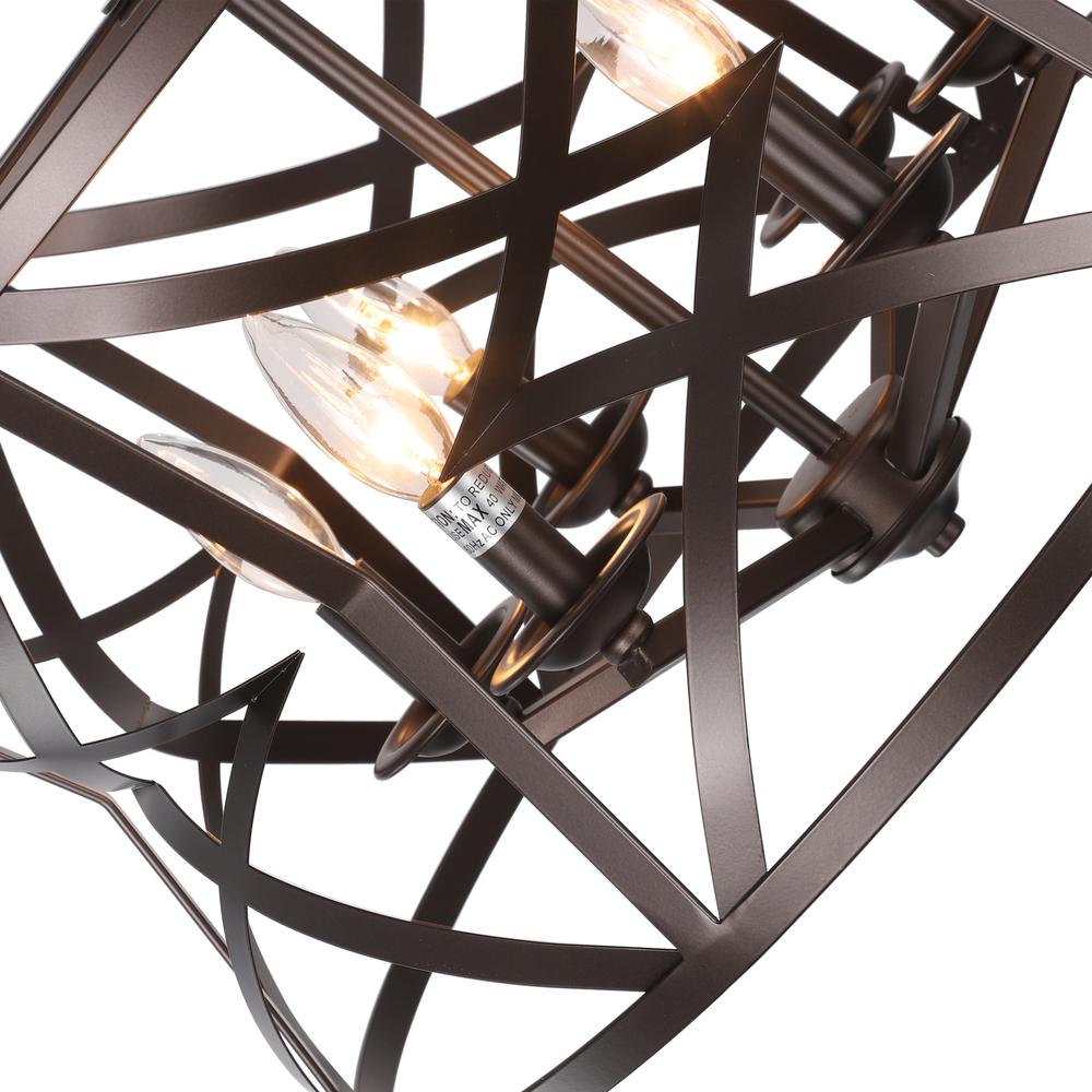 CHLOE Lighting ALINA Farmhouse 5 Light Oil Rubbed Bronze Finish Ceiling Pendant 21" Wide. Picture 3