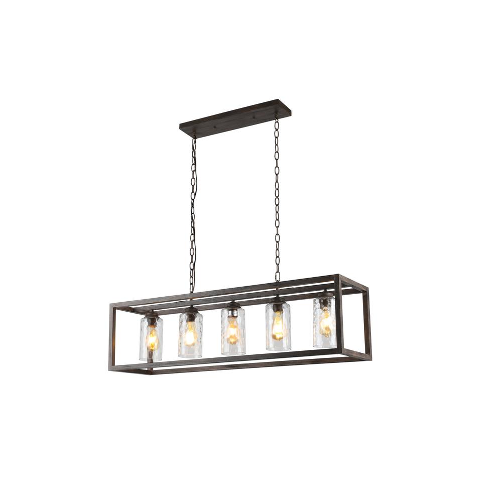 CHLOE Lighting Farmhouse-Style 4 Light Semi-Flush Fixture 24" Wide. Picture 1