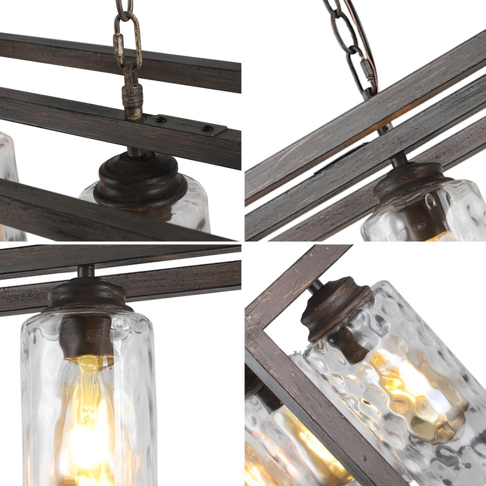 CHLOE Lighting Farmhouse-Style 4 Light Semi-Flush Fixture 24" Wide. Picture 2
