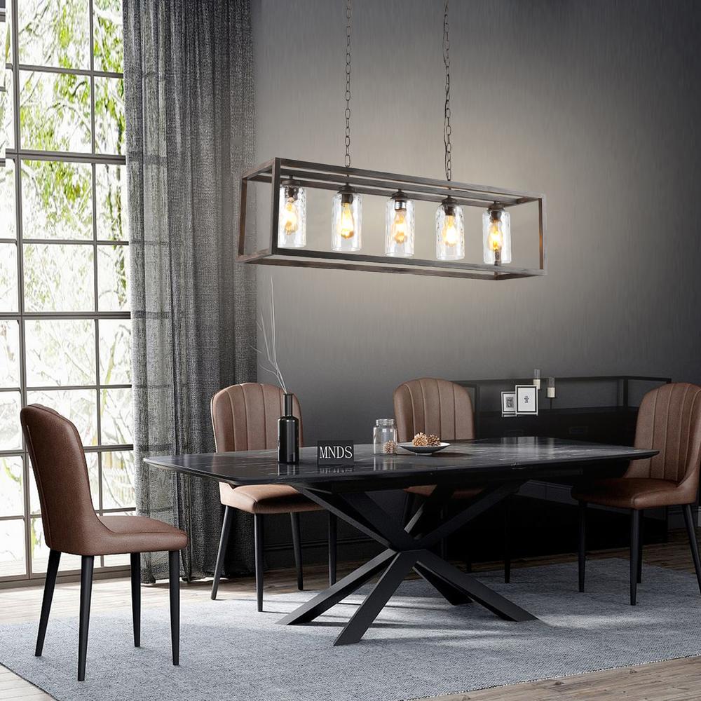 CHLOE Lighting Farmhouse-Style 4 Light Semi-Flush Fixture 24" Wide. Picture 3