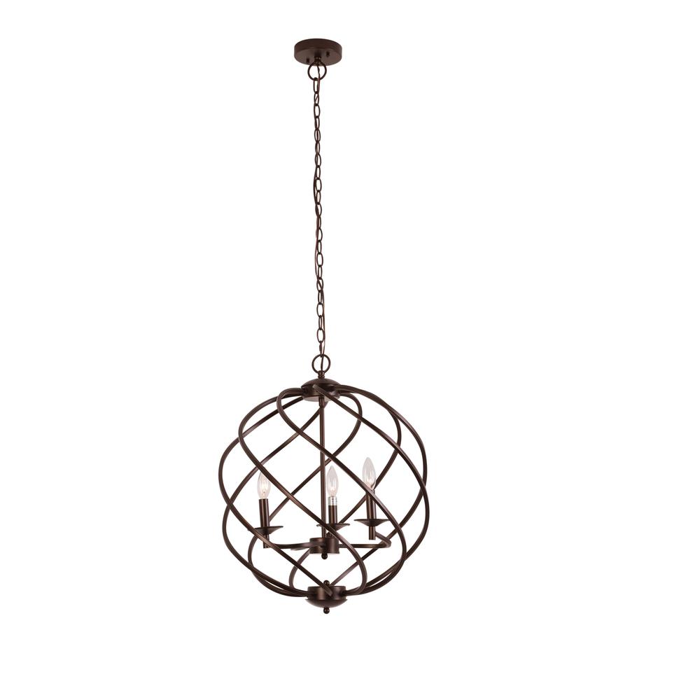 CHLOE Lighting JERICHO Farmhouse 3 Light Oil Rubbed Bronze Ceiling Pendant 19" Wide. Picture 2