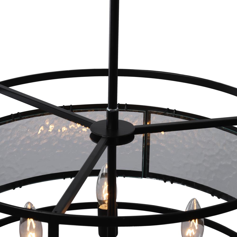 CHLOE Lighting SIENNA Contemporary 4 Light Matt Black Finish Ceiling Pendant 20" Wide. Picture 2