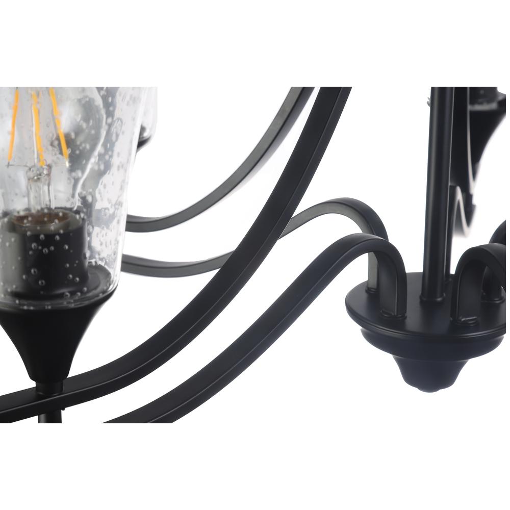 CHLOE Lighting SHERARD Contemporary 5 Light Matt Black Hanging Chandelier 27" Wide. Picture 7