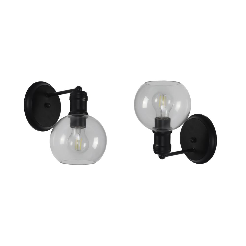 CHLOE Lighting OXA Transitional 1 Light Matt Black Indoor Wall Sconce 6" Wide. Picture 3