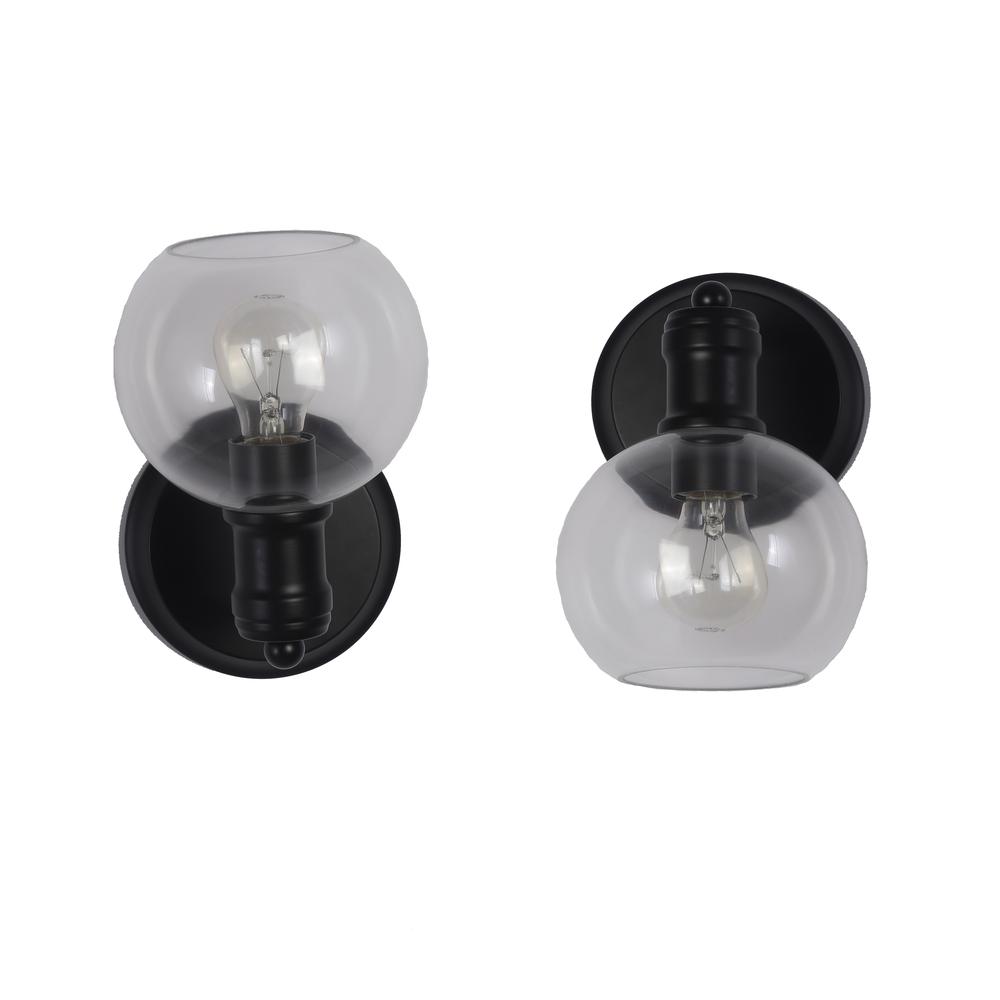 CHLOE Lighting OXA Transitional 1 Light Matt Black Indoor Wall Sconce 6" Wide. Picture 5