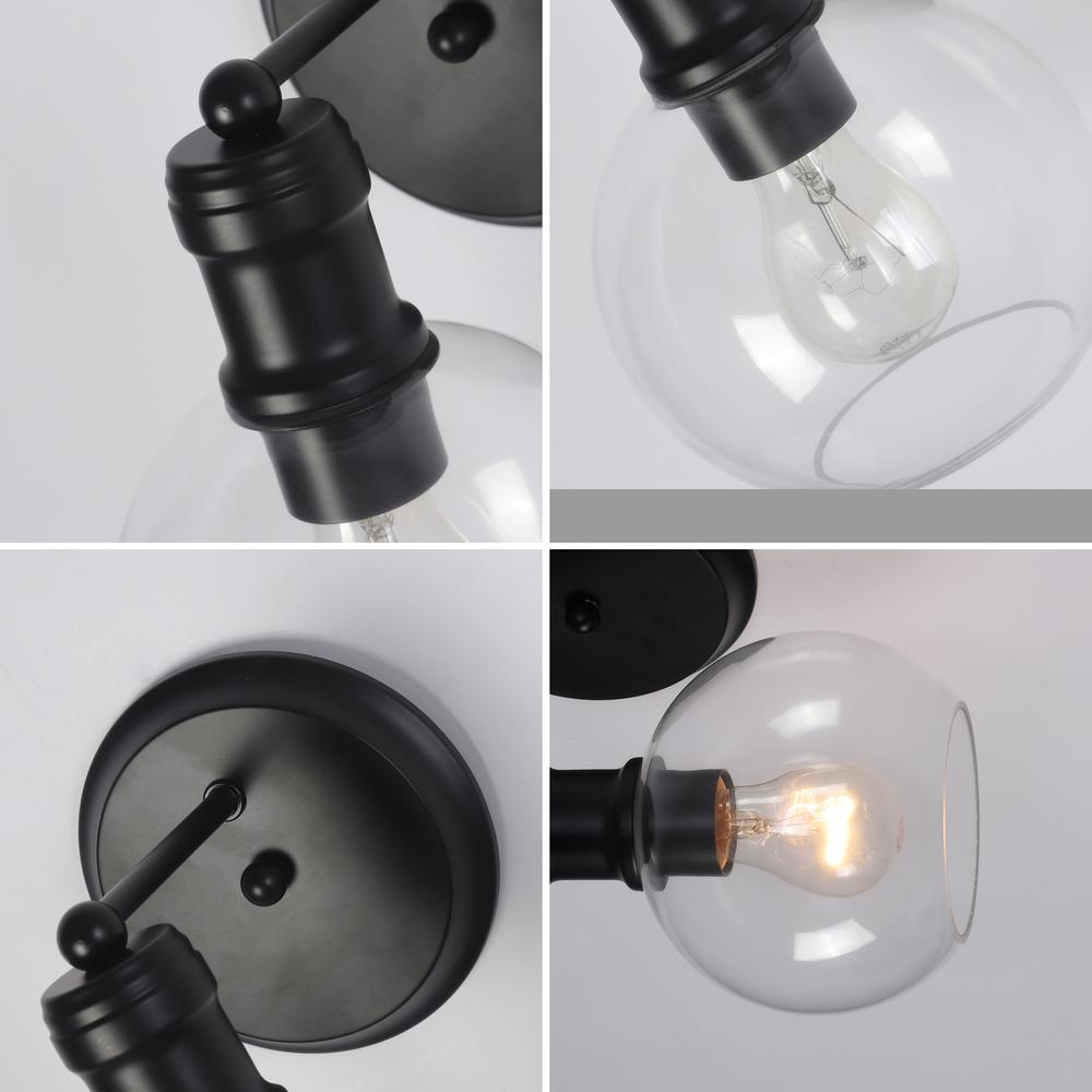 CHLOE Lighting OXA Transitional 1 Light Matt Black Indoor Wall Sconce 6" Wide. Picture 7