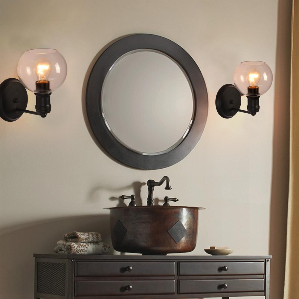CHLOE Lighting OXA Transitional 1 Light Matt Black Indoor Wall Sconce 6" Wide. Picture 8