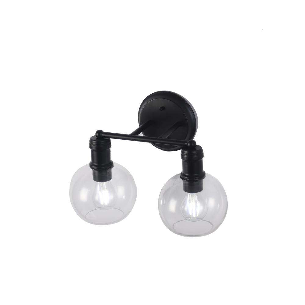 CHLOE Lighting OXA Transitional 2 Light Matt Black Vanity Bathlight 14" Wide. Picture 3