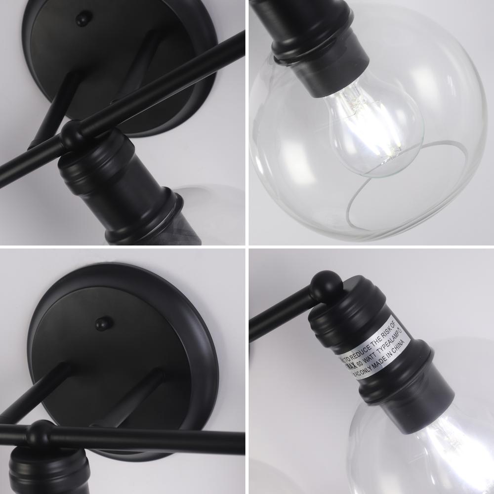 CHLOE Lighting OXA Transitional 2 Light Matt Black Vanity Bathlight 14" Wide. Picture 6