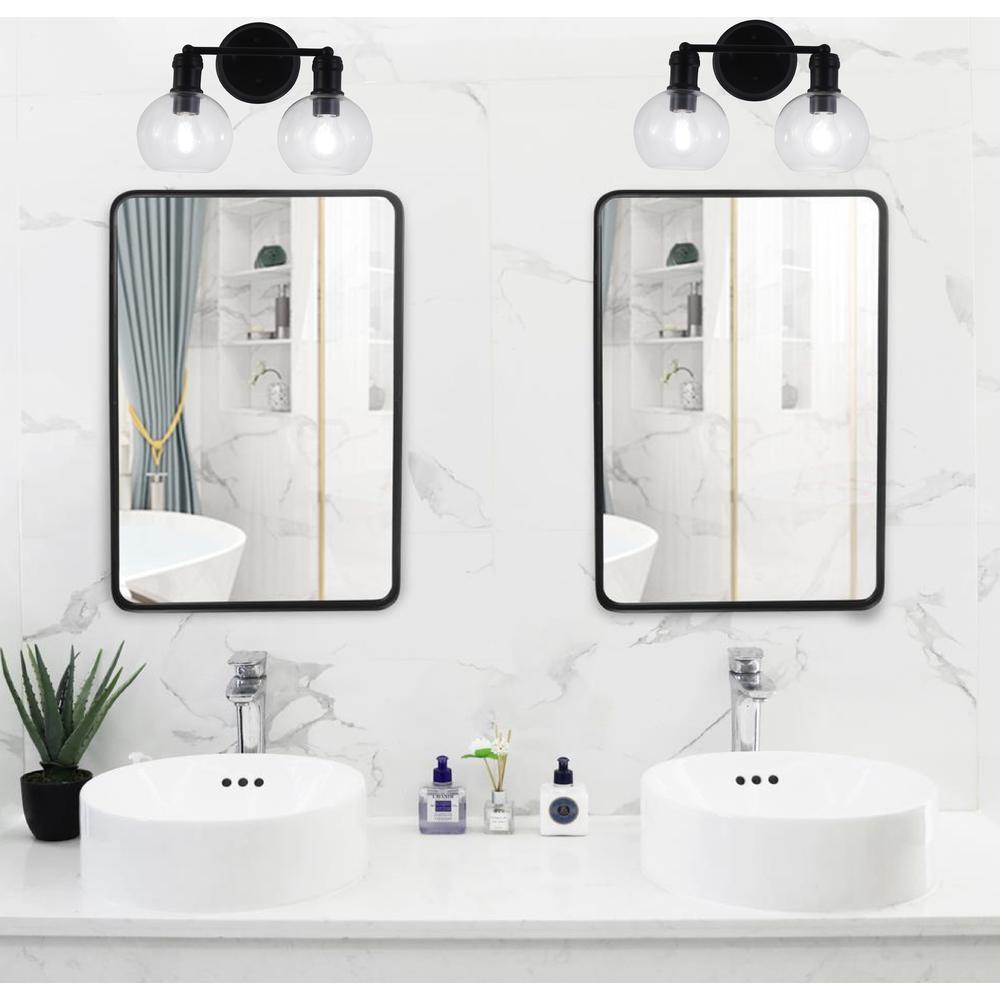 CHLOE Lighting OXA Transitional 2 Light Matt Black Vanity Bathlight 14" Wide. Picture 5