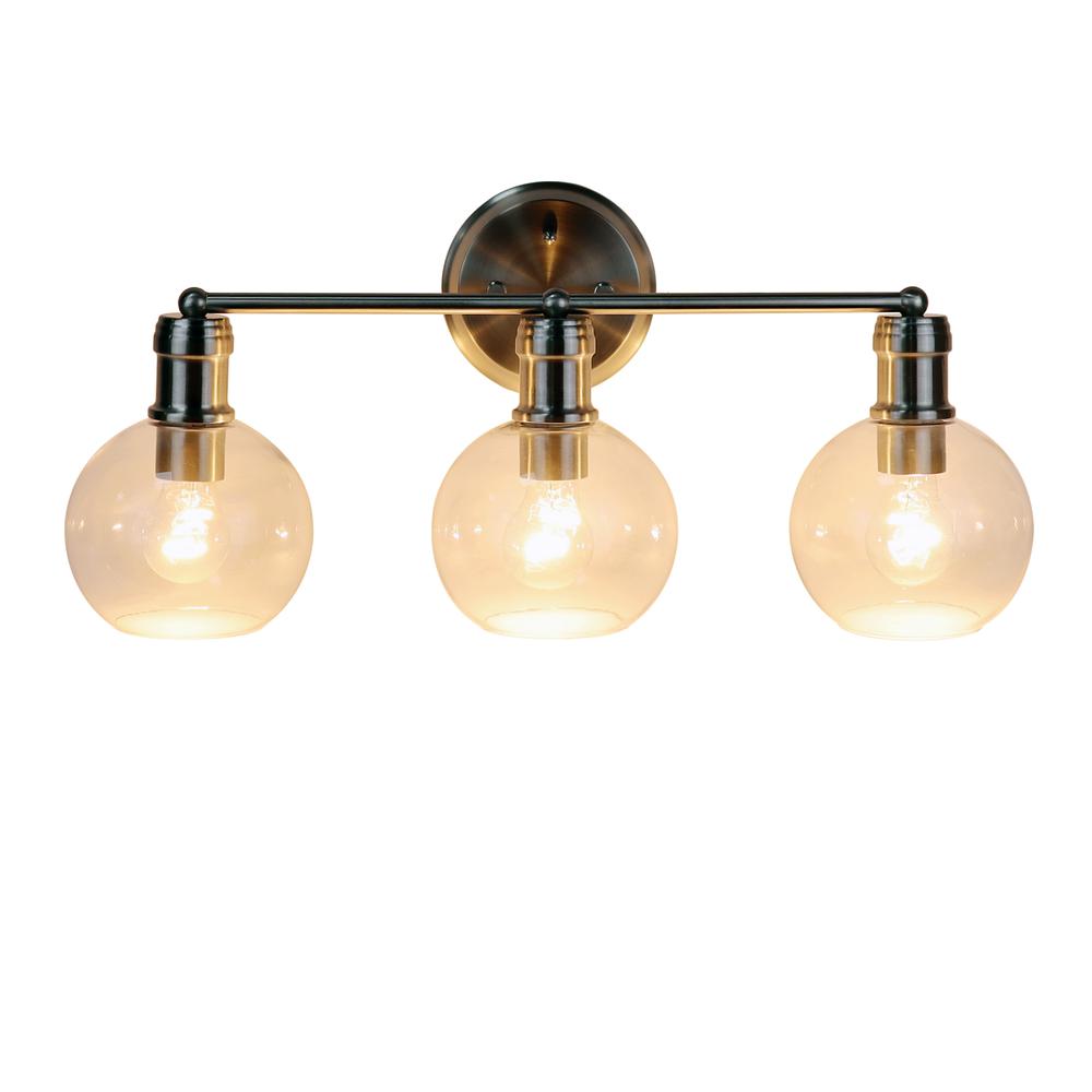 CHLOE Lighting OXA Transitional Brushed Nickel 3 Light Vanity Bath Light  22" Wide. Picture 1